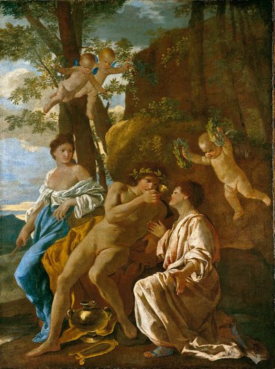 La inspiración del poeta (Niedersächsisches Landesmuseum) de Nicolas Poussin